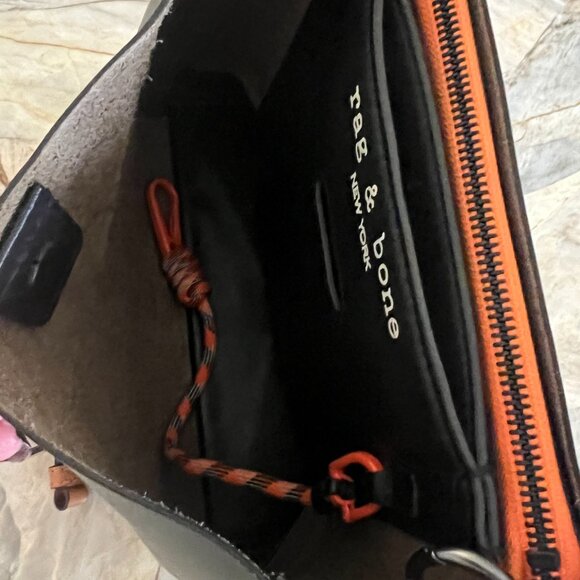 Rag & Bone Passenger Leather Crossbody Bag Green - Picture 7 of 8